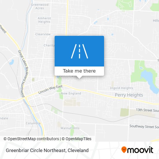 Greenbriar Circle Northeast map