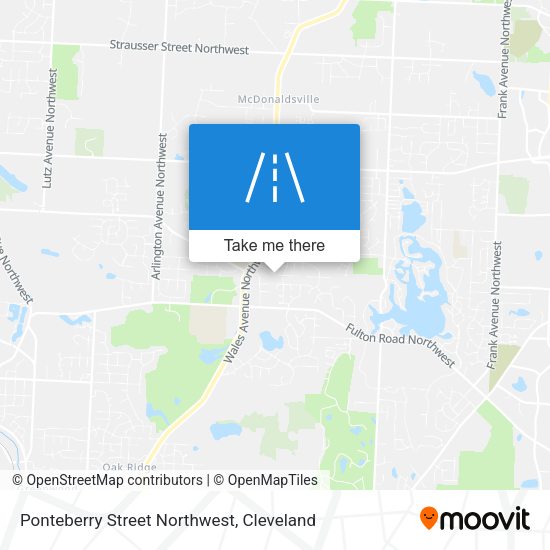 Mapa de Ponteberry Street Northwest