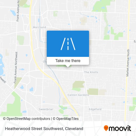 Heatherwood Street Southwest map