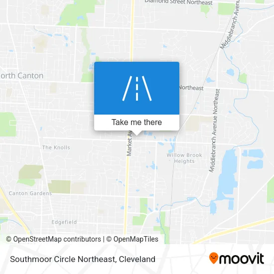 Southmoor Circle Northeast map