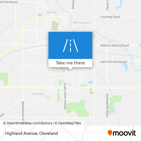 Highland Avenue map