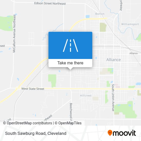 South Sawburg Road map