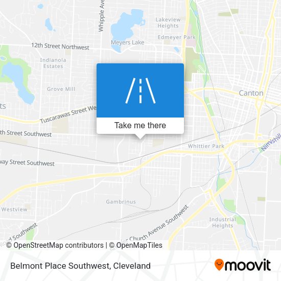 Belmont Place Southwest map