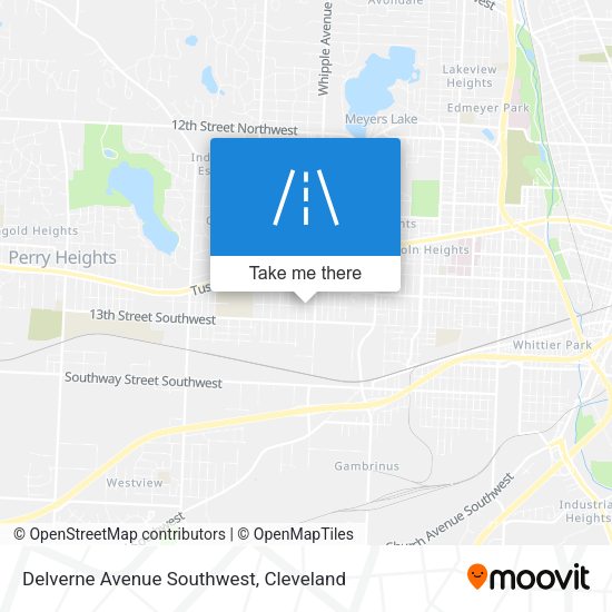 Delverne Avenue Southwest map