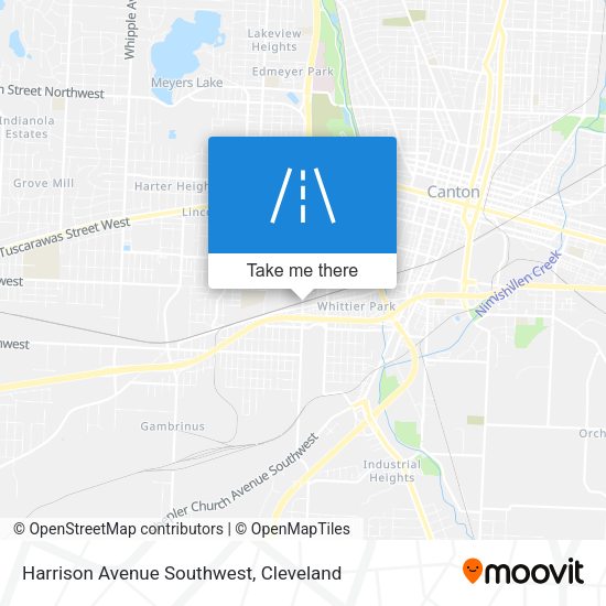 Harrison Avenue Southwest map
