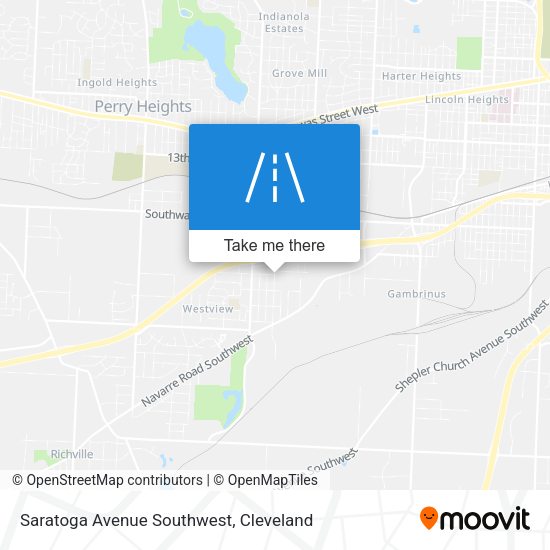 Saratoga Avenue Southwest map