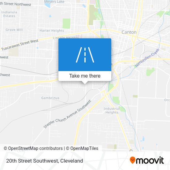 20th Street Southwest map