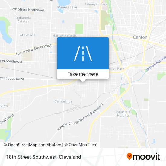 18th Street Southwest map