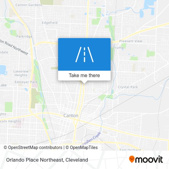 Orlando Place Northeast map