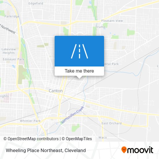 Mapa de Wheeling Place Northeast