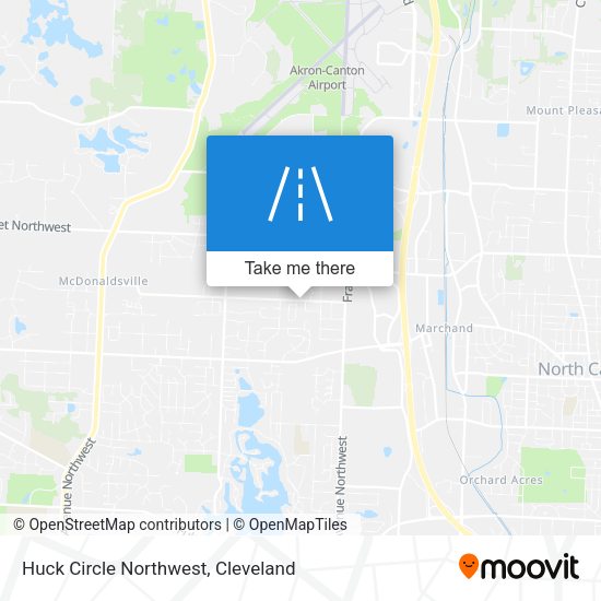 Huck Circle Northwest map