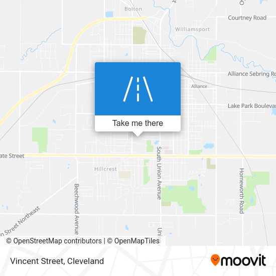 Mapa de Vincent Street