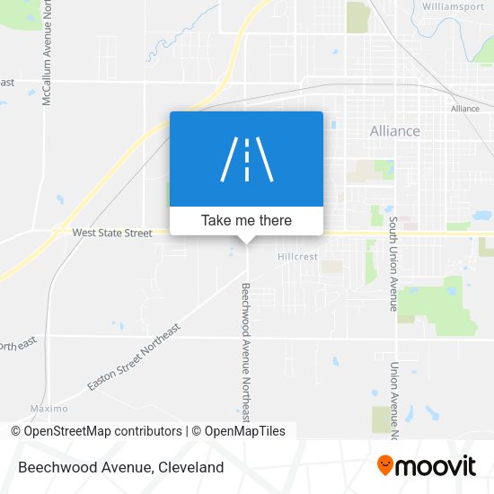 Beechwood Avenue map