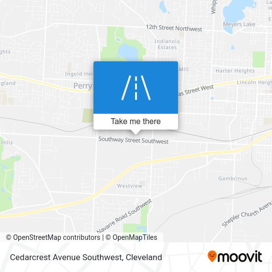 Mapa de Cedarcrest Avenue Southwest