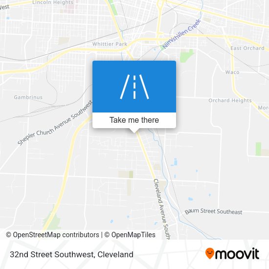 32nd Street Southwest map