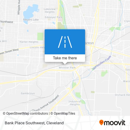 Bank Place Southwest map