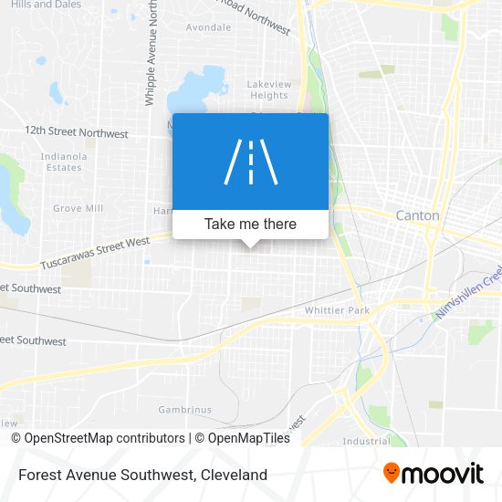 Forest Avenue Southwest map