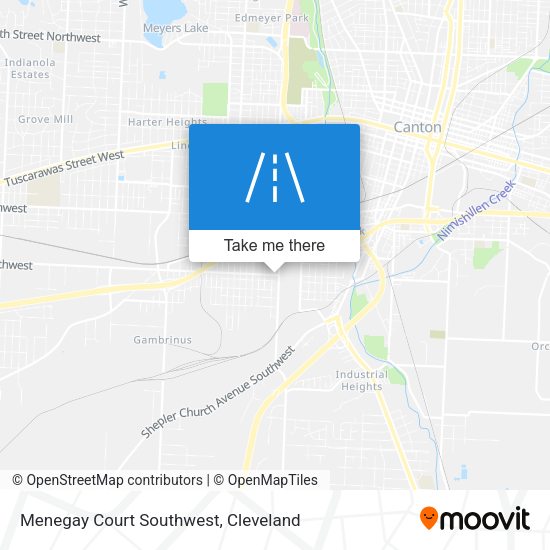 Mapa de Menegay Court Southwest