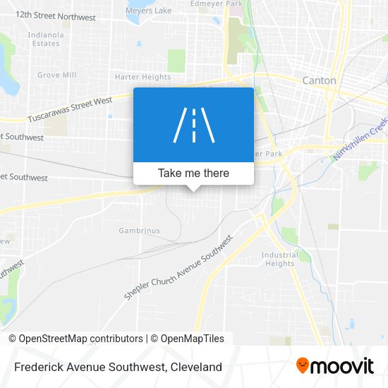 Frederick Avenue Southwest map