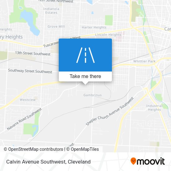 Calvin Avenue Southwest map