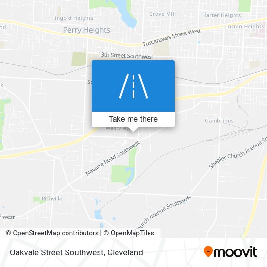 Oakvale Street Southwest map