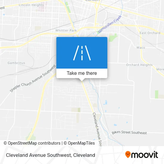 Cleveland Avenue Southwest map