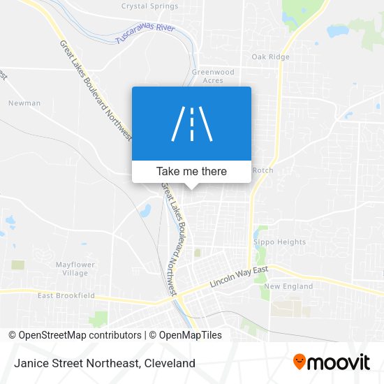 Mapa de Janice Street Northeast