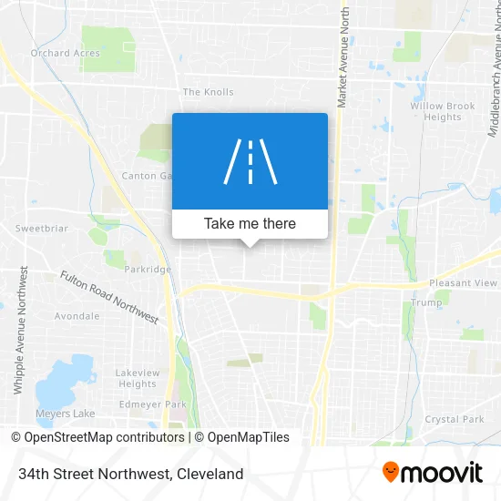 34th Street Northwest map