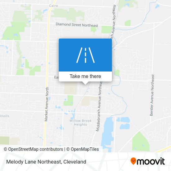 Mapa de Melody Lane Northeast