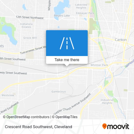 Crescent Road Southwest map