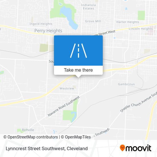 Lynncrest Street Southwest map