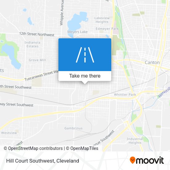 Mapa de Hill Court Southwest