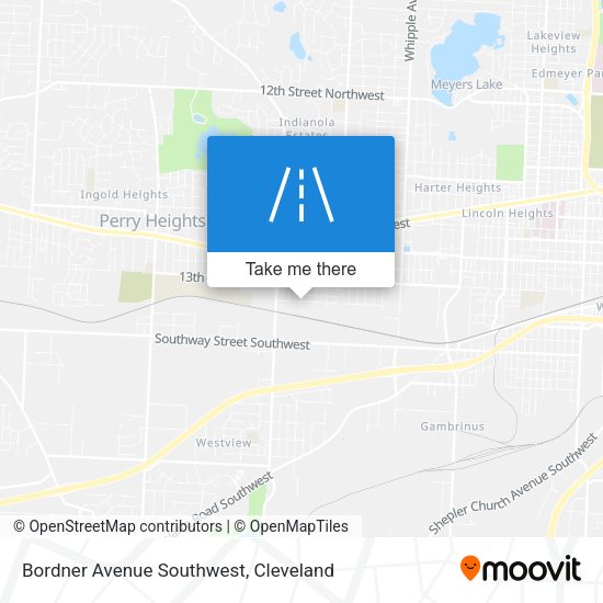 Bordner Avenue Southwest map