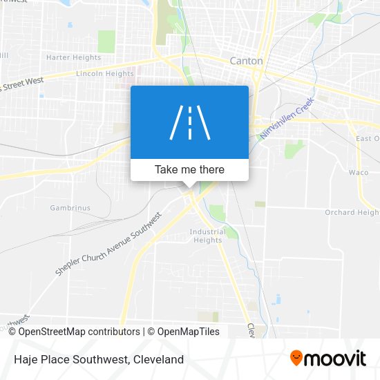 Mapa de Haje Place Southwest