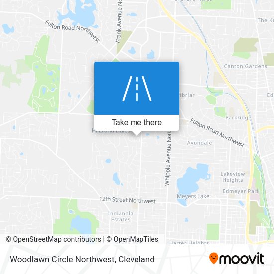 Woodlawn Circle Northwest map