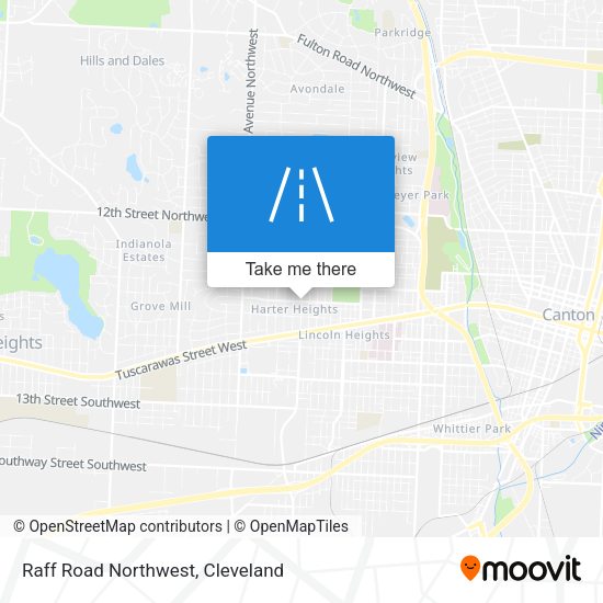 Raff Road Northwest map