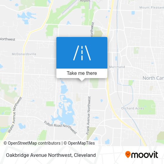 Oakbridge Avenue Northwest map