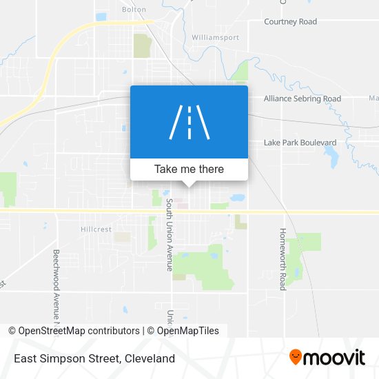 East Simpson Street map