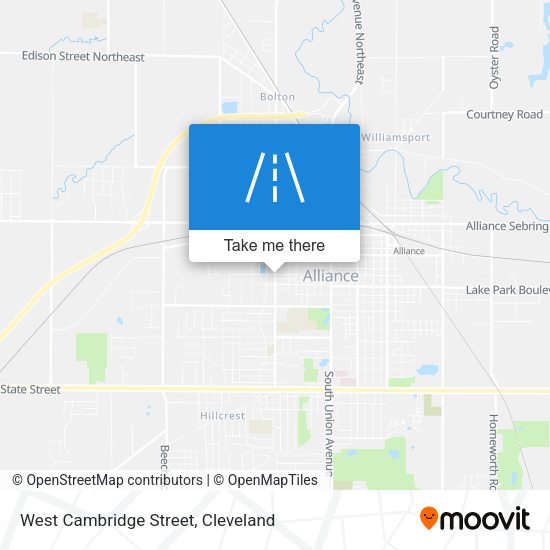 Mapa de West Cambridge Street