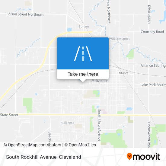 South Rockhill Avenue map
