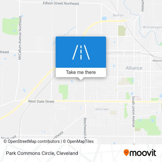 Park Commons Circle map