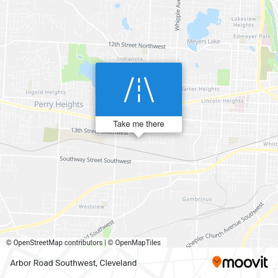 Arbor Road Southwest map