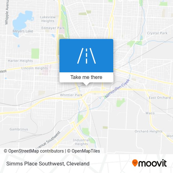 Mapa de Simms Place Southwest