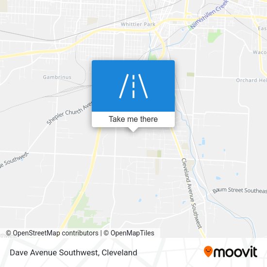 Dave Avenue Southwest map