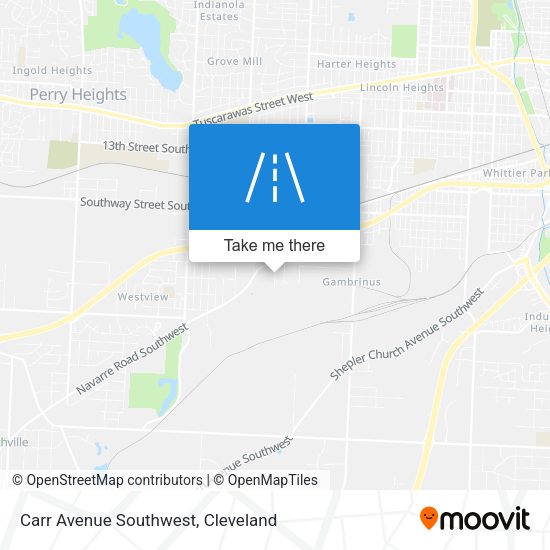 Carr Avenue Southwest map