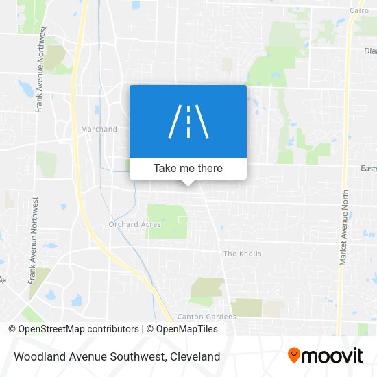 Woodland Avenue Southwest map