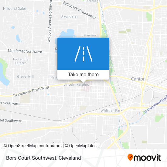 Mapa de Bors Court Southwest