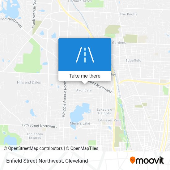 Mapa de Enfield Street Northwest