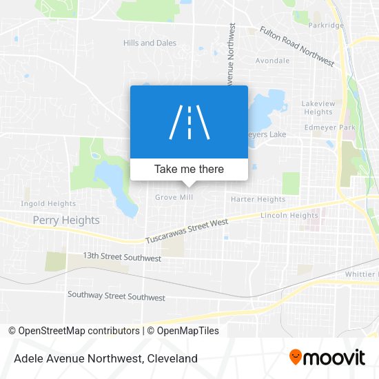 Adele Avenue Northwest map