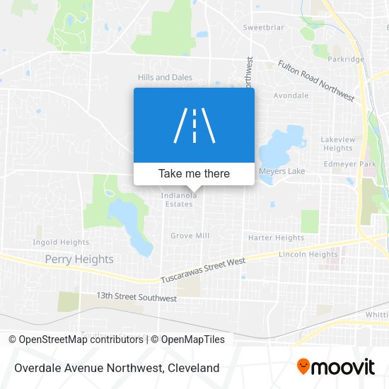 Overdale Avenue Northwest map